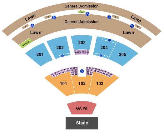 Fiddler's Green Amphitheatre Fiddler's Green Amphitheatre Seating Chart